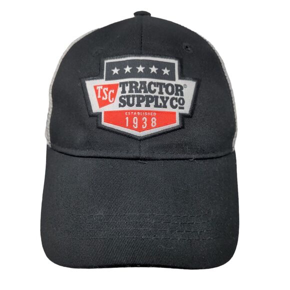 Tractor Supply Co Men's Snapback Mesh Back Hat Black White Embroidered Logo - Picture 1 of 8